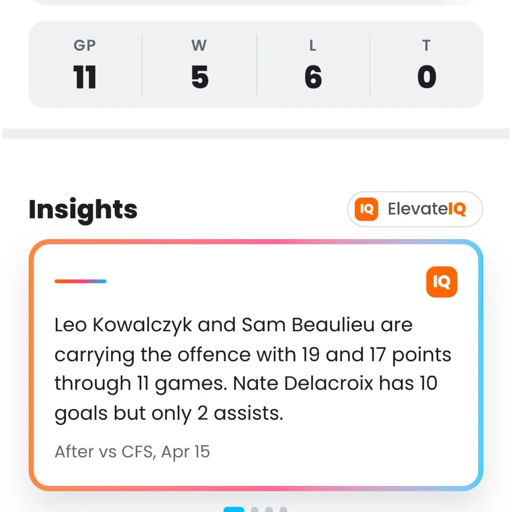Post-game AI coaching insights card