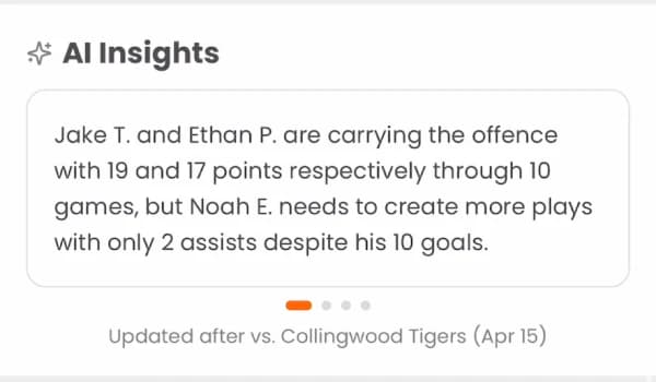 AI-generated coaching insights card